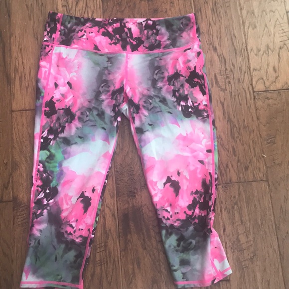 Athleta Pants - Pink print, Athleta yoga pants